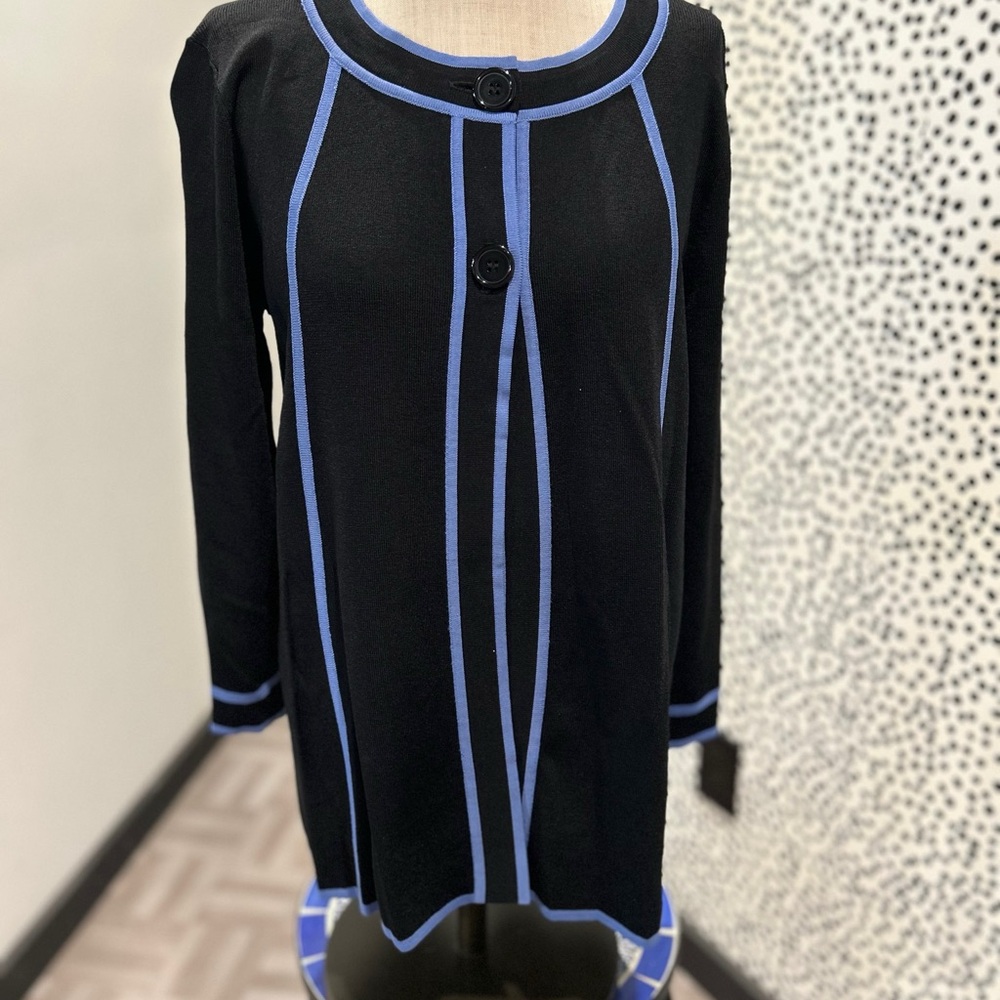 Black and Blue Trim Blazer